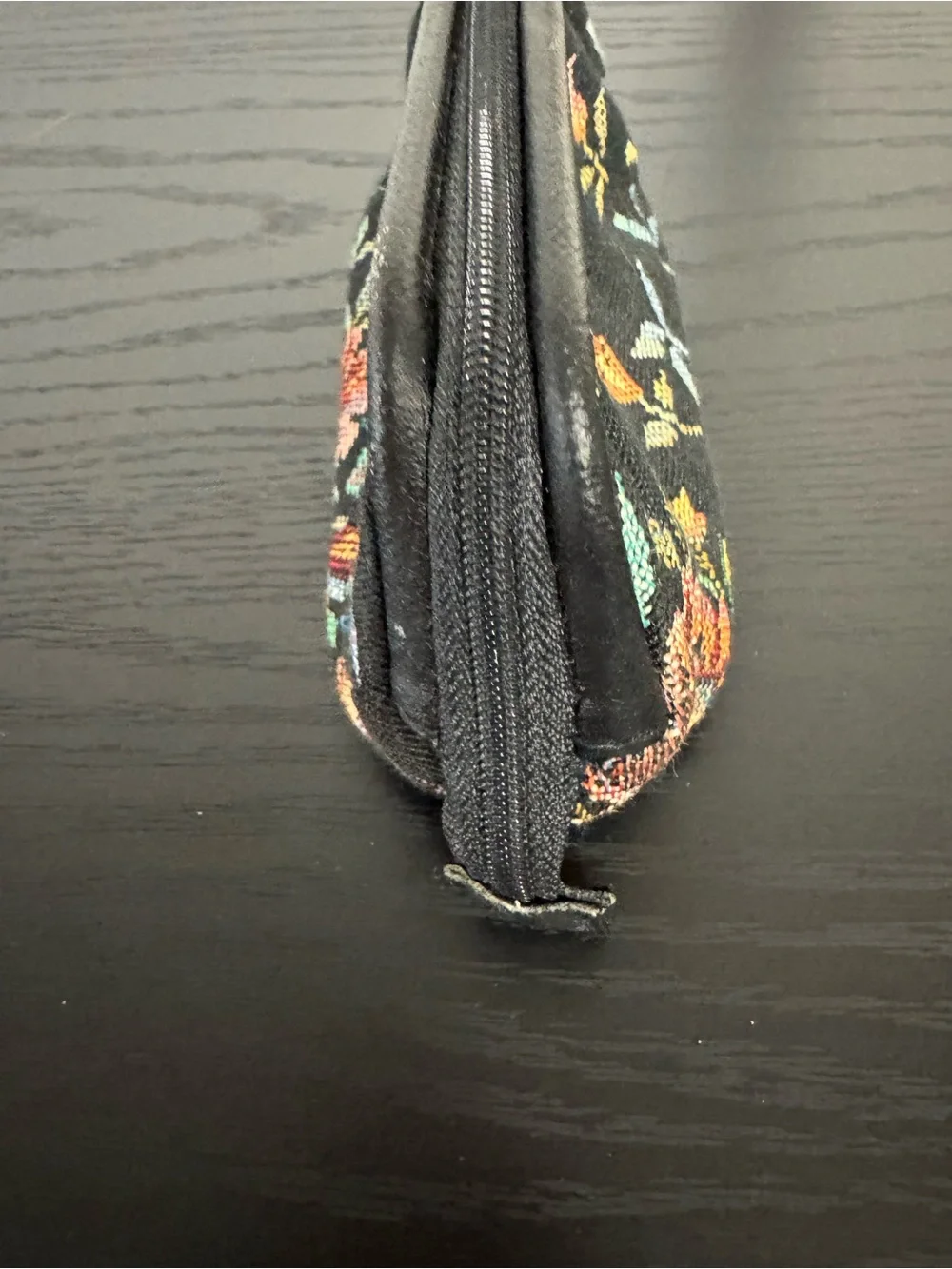 VTG Accessory Works Floral Tapestry Cosmetic Pouch Makeup Bag 90s